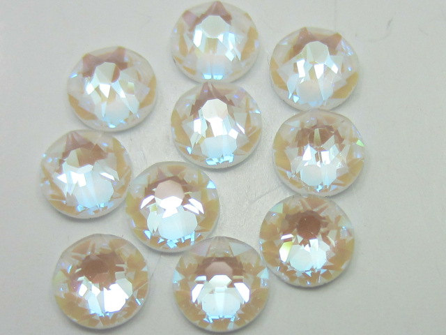 1  Gross 12ss ELECTRIC WHITE DeLITE FLATBACK European Rhinestones